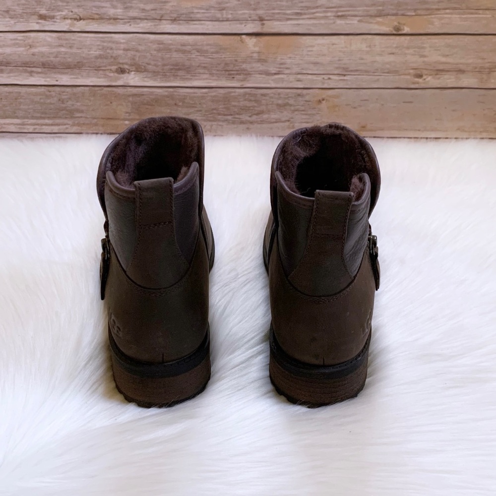 UGG Lavelle Stout Leather Ankle Boots - Picture 7 of 9